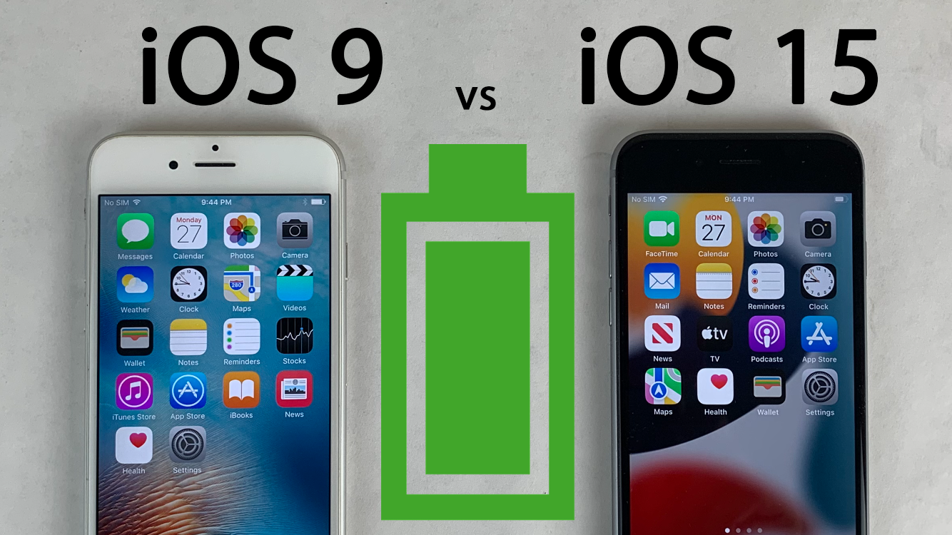 iOS 9 vs iOS 15 BATTERY Test on iPhone 6s - First iOS vs Last iOS!