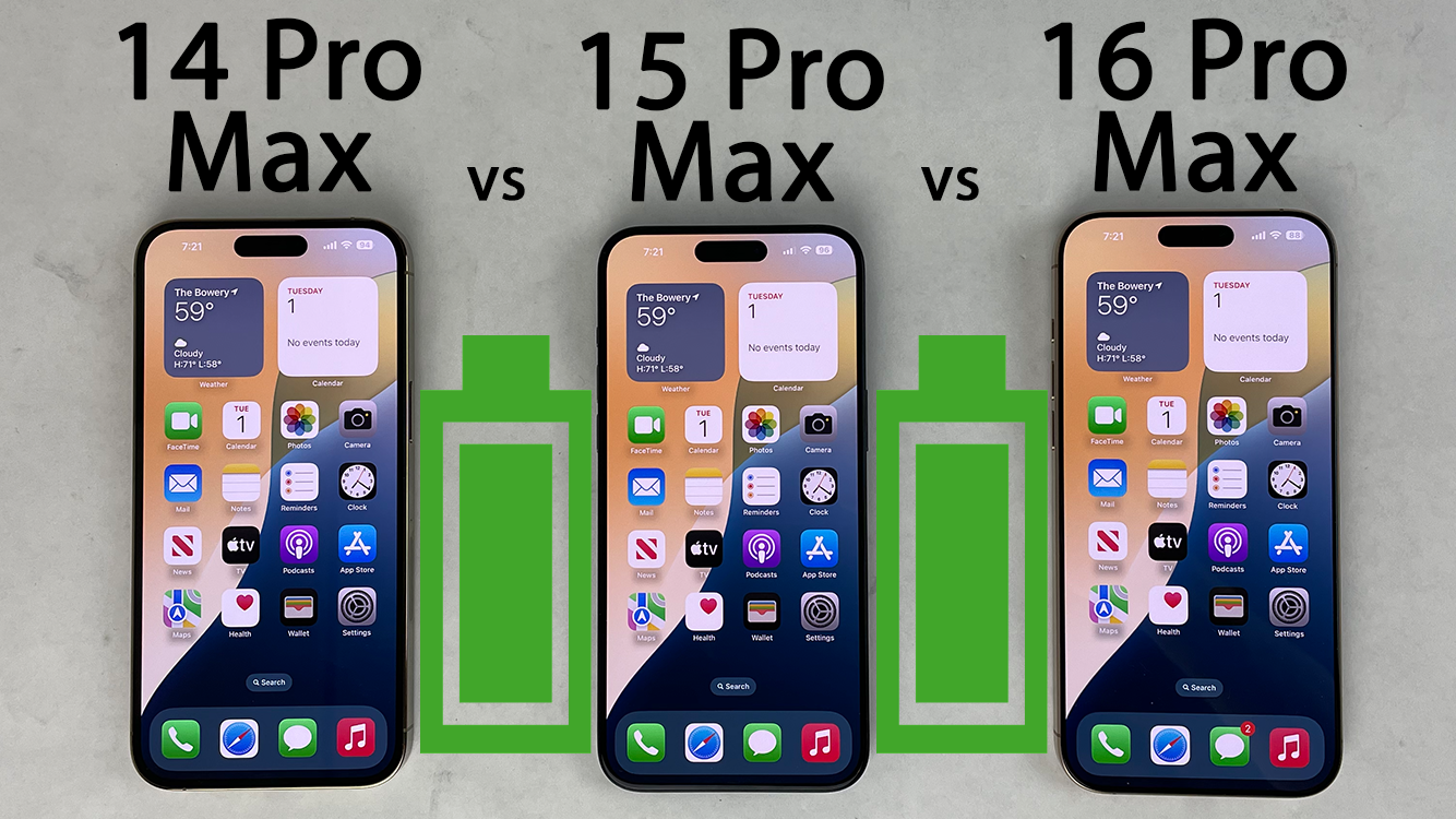 iPhone 16 Pro Max vs 15 Pro Max vs 14 Pro Max Battery Life DRAIN Test